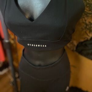 Ryderwear Black Sports Bra and Leggings Set